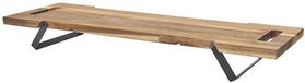 Home Deco Factory Serveerplank - acacia hout - 55 x 18 cm - rechthoek - handvaten - borrelplank- tapasplank