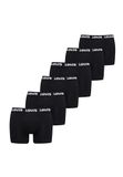 Levis Men Repeat Logo Boxer Brief 6P ECOM, Black, M