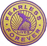 Rock Off Queen - Fearless Patch - Geel/Paars