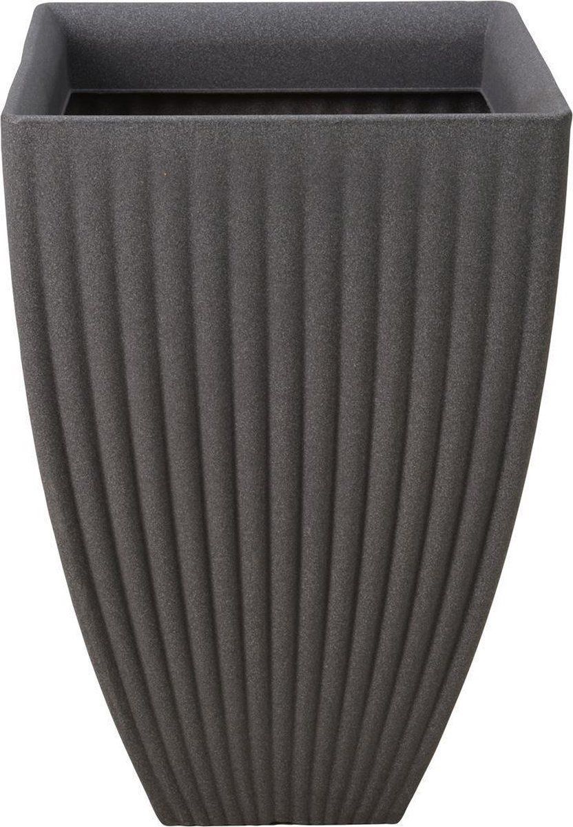KOOPMAN Bloempot Lotus Antraciet | 40 x 40 x 60 cm
