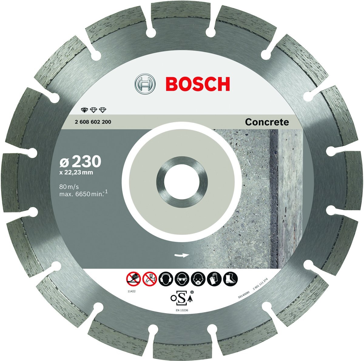 Bosch DIAMANTSCHIJF 10 X PROF CONCRETE 230 22