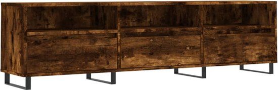 vidaXL Tv-meubel 150x30x44,5 cm bewerkt hout gerookt eikenkleurig
