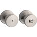 Kwikset 97300-933 Pismo Bedroom/Bathroom Door Knob, Round, Satin Nickel