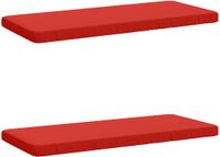 vidaXL - 2-delige - Bankkussens - VUGHT - 2 - st - 100% - Polyester - Rood