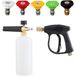 Trankielo Pistolet haute pression – Canon à mousse réglable – Kit de nettoyage pour voiture et maison – Buse en cuivre – Capacité de 1 litre – Raccord M22-14mm