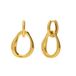 Lucardi Dames Stainless steel oorringen voor dames - Oorbellen - Staal - Goudkleurig