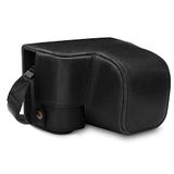 MegaGear MG1651 Ever Ready Cameratas van Leer, Compatibel met Sony Alpha A6100, A6400 (16-50 mm) Zwart