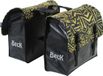 BECK Classic Dubbele Fietstas - Gold Stars - 46L - Bisonyl - Achter - Goud/Zwart/Geel
