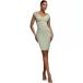 Goddiva robe mi-longue femme épaules dénudées