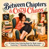 Between Chapters & Cozy Chaos: A Funny Cozy Coloring Book for Book Lovers Featuring 45 Relatable Reading Moments