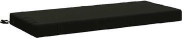 vidaXL Coussin de banc SOEST 100% Polyester Noir 120 x 50 x 8 cm