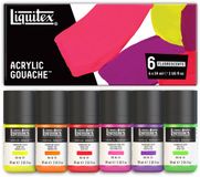 Liquitex 3699324 Acrylic Gouache Fluorescent Set – 6 x 59 ml