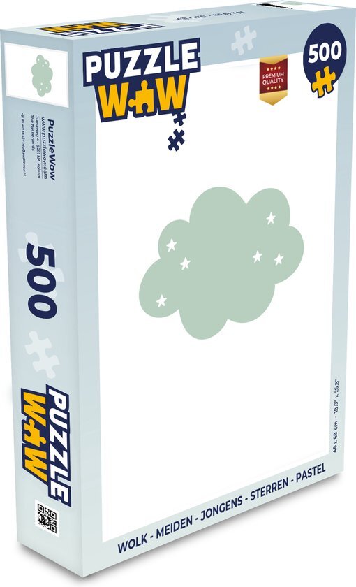 MuchoWow Puzzel Wolk - Meiden - Jongens - Sterren - Pastel - Legpuzzel - Puzzel 500 stukjes - Sinterklaas cadeautjes - Sinterklaas voor grote kinderen