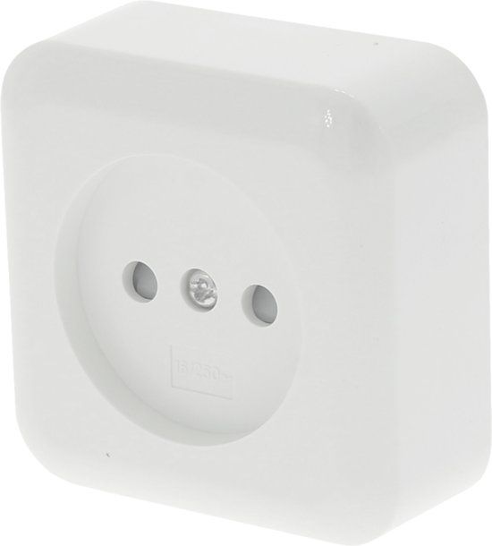 Exo Panda Exo Contactdoos Opbouw 1Voudig Kindbeveiliging - Polarwit
