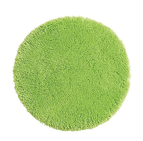 PANA Pluizige hoogpolige badmat rond Ø 90 cm - Groen