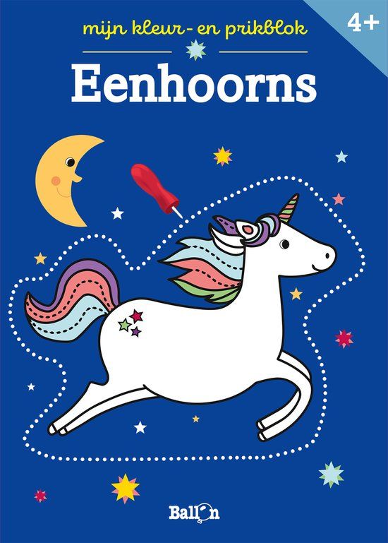 Eenhoorns Standaard Uitgeverij Mijn kleur- en prikblok 1 - Eenhoorns