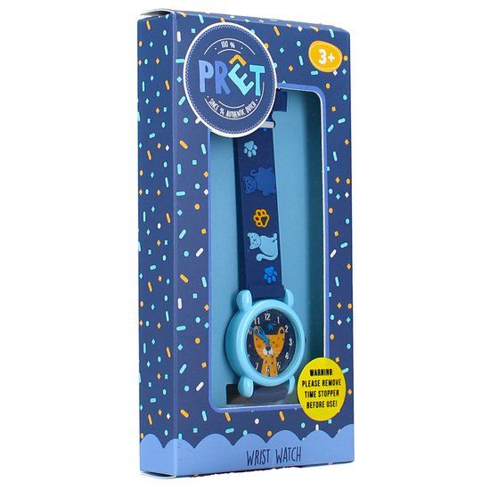 4KidsOnly Prêt Happy Times Horloge - Blauw - Tijger