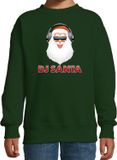 Bellatio Decorations Bol Foute kersttrui / sweater - DJ Santa / Kerstman - groen - voor kinderen - 170/176