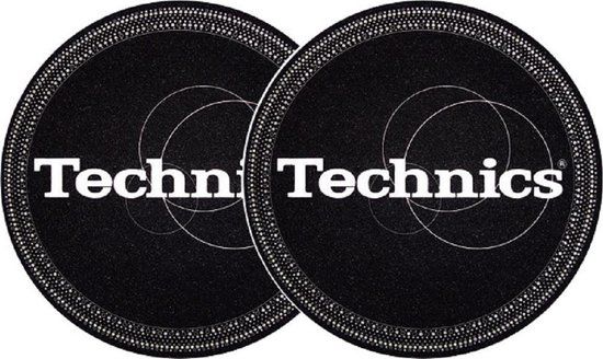 Technics Slipmat T2 - Zwart met wit - Per paar