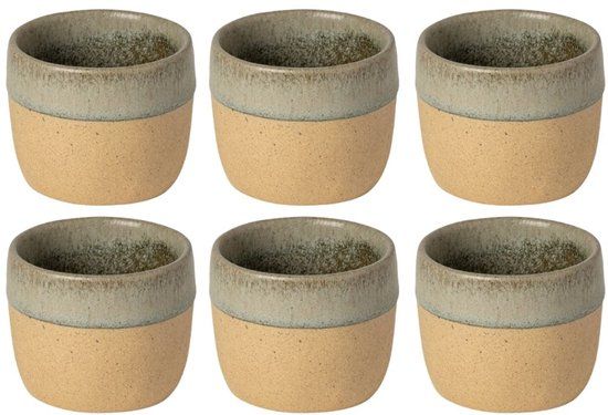 Costa Nova Koffiekopjes Arenito Sage Green 200 ml - 6 stuks