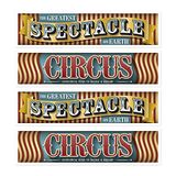 Beistle Vintage Banners 4 stuks, 15 x 5 inch, veelkleurig