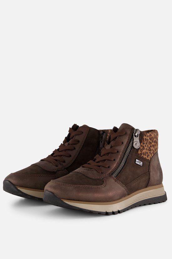 Rieker Veterschoenen Hoog - Donkerbruin - Maat 39