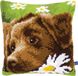 Vervaco borduurkussen Bruine Labrador 0153855