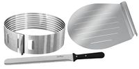 Zenker 3-delige taartdecoratieset – Ø 26/28 cm, roestvrijstaal