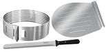 Zenker 3-delige taartdecoratieset – Ø 26/28 cm, roestvrijstaal