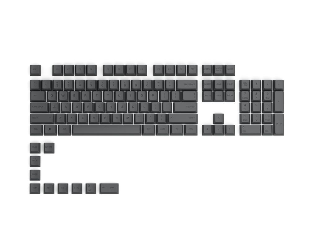 Glorious PC Gaming Race Glorious Gaming GLO-KC-GPBT-B-DE Keyboard Cap - Black - 115 Pieces