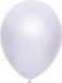 Merkloos / Sans marque Haza-Witbaard Feest ballonnen - metallic wit - 10x stuks - 30 cm