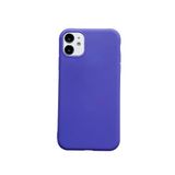 Anti-vingerafdruk, Apple iPhone 11, Siliconen Hoesje met Vierkante Randen en Camerabescherming, Anti-vingerafdruk, Krasbestendig, Slank, Donkerpaars