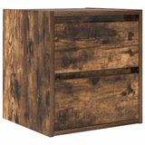 VidaXL Nachtkastje wandgemonteerd 38x34x40 cm gerookt eikenkleurig