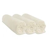 Easy Dort 3-delige hoeslakens voor babymandjes, babybed, 100% katoen, rekbaar, zacht, ademend, Öko-Tex, ecru, 70 x 160 cm