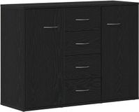 vidaXL Dressoir 88x30x64 cm bewerkt hout zwart eikenkleurig