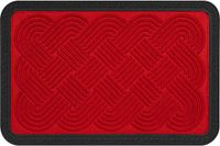 Merkloos Relaxdays Deurmat - vlecht - 60x40 cm - polypropyleen - antislip - rood