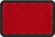 Merkloos Relaxdays Deurmat - vlecht - 60x40 cm - polypropyleen - antislip - rood