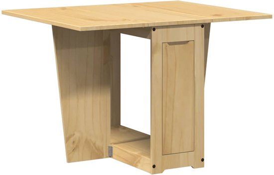 vidaXL Eettafel Corona inklapbaar massief grenenhout wasbruin