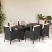 Maison Exclusive - Ensemble de jardin, 7 pièces, avec coussins, noir, résine tressée