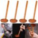 TheStriven Set de 4 cuillères en bois naturel