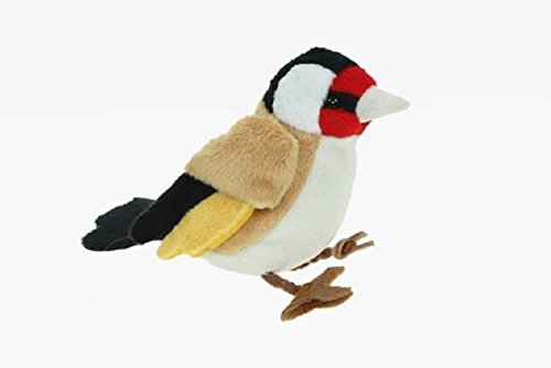 Unbekannt Knuffeldier Stieglitz 12 cm, knuffeldier pluche dier vogel vogel tuinvogel