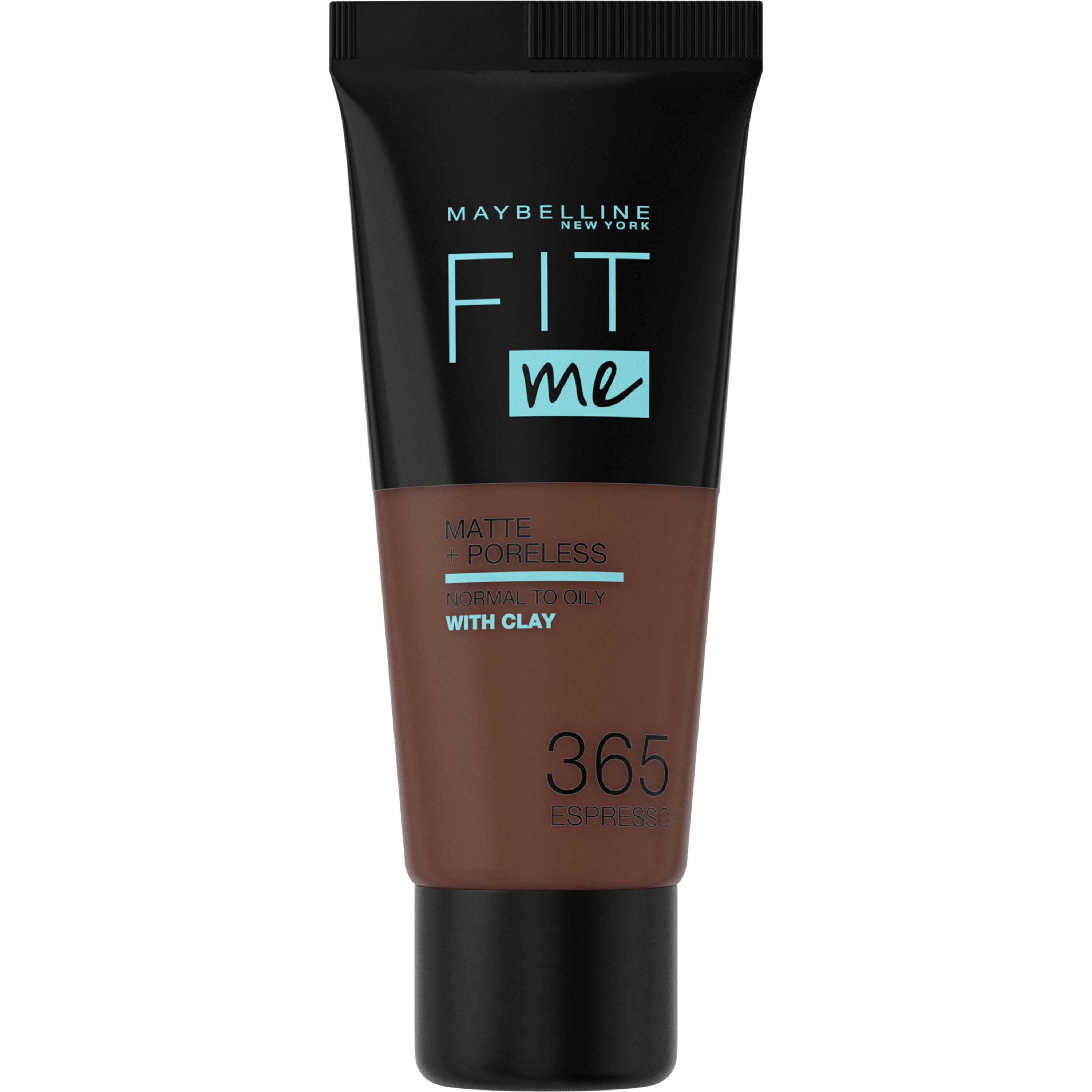 Maybelline Fit Me Matte + Poreless Foundation - 365 Espresso - Medium Dekkende Foundation met Matte Finish voor de Normale tot Vette Huid - 30 ml