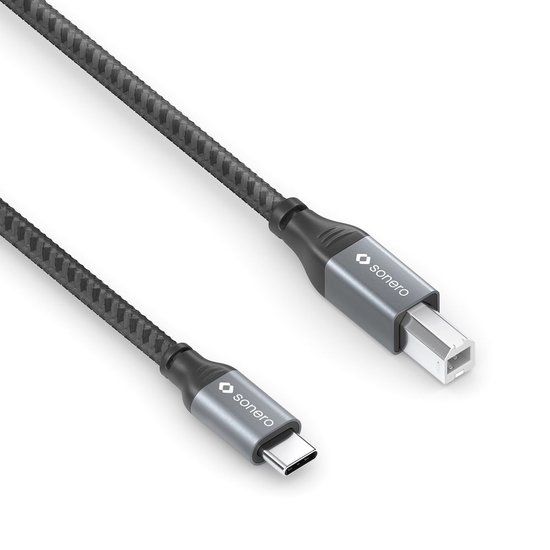 sonero SPC-U020-020 USB-kabel USB 2.0 2 m USB C USB C Zwart, Grijs