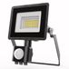 HOFTRONIC Stratos LED Schijnwerper met sensor - 10 Watt - 735 Lumen - IP65 - 4000K - Zwart