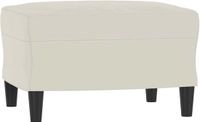 vidaXL Voetenbank 60x50x41 cm fluweel crèmekleurig