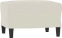 vidaXL Voetenbank 60x50x41 cm fluweel crèmekleurig