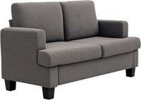 HOMCOM Tweezitsbank - Polyester - 140x70x85cm - Donkergrijs