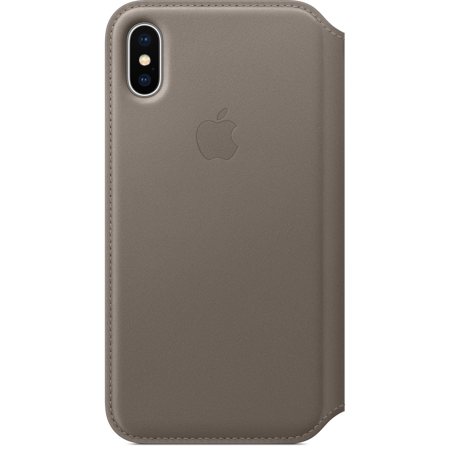 Apple iPhone X Leather Folio - Taupe - MQRY2ZM/A
