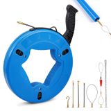 Geleider, 50 meter, 4,5 mm, met 7 adapters, ABS-behuizing, blauw