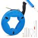 Geleider, 50 meter, 4,5 mm, met 7 adapters, ABS-behuizing, blauw